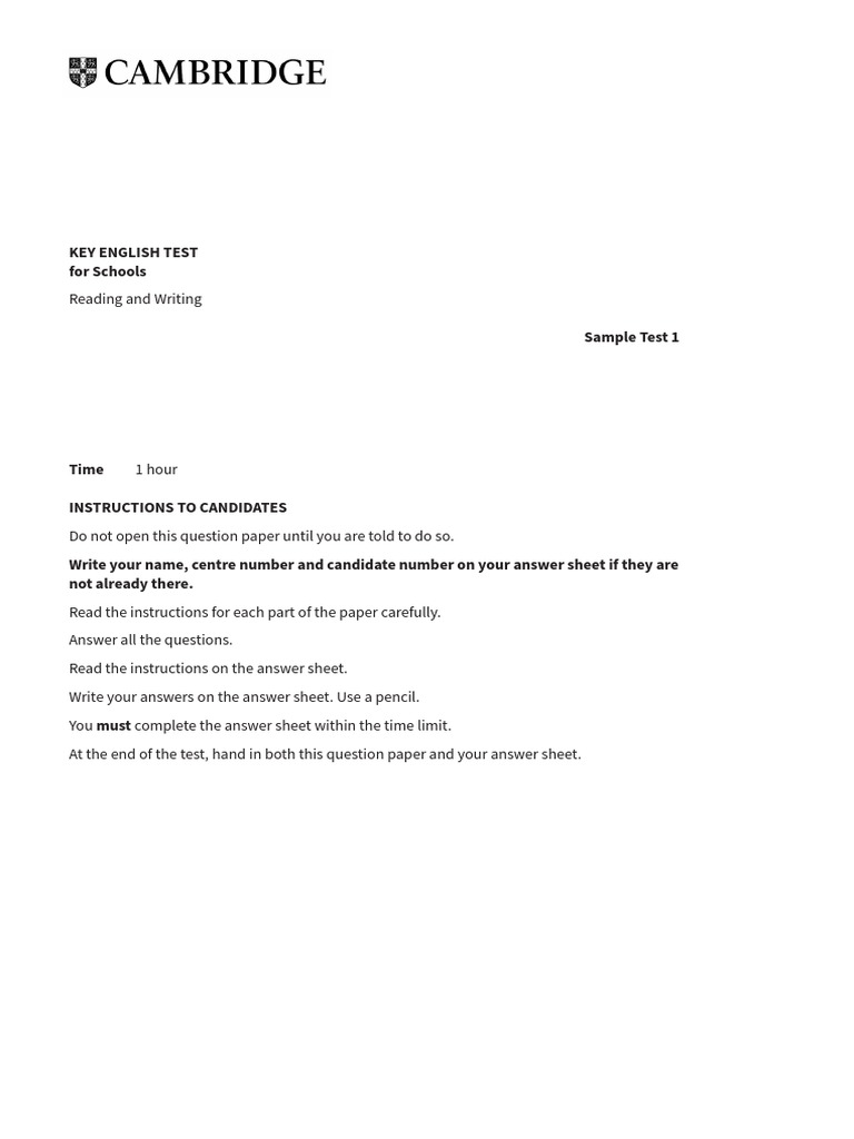 Complete Kfs R&W QP Test | PDF | Teachers