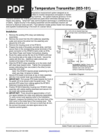 RT381-SP Rotary Temperature Transmitter (853-101) : Installation