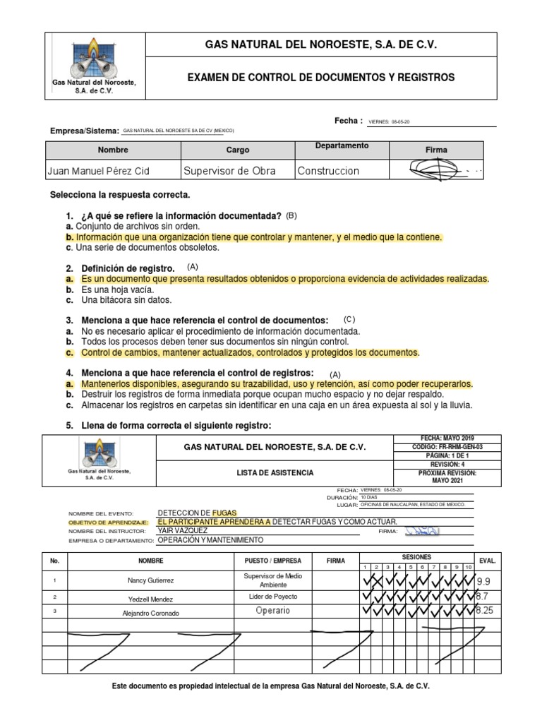 Control de Documentos y Registros | PDF | Informática | Informática y ...