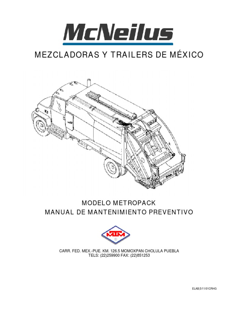 Manual de Mantenimiento Metropak PDF | PDF | Bomba | Tanques