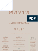 Carta del restaurante Mayta