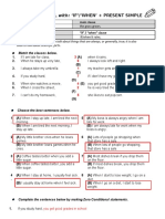 Zero Conditional With: If'/ When' + Present Simple