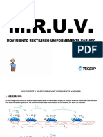 Movimiento rectilíneo uniformemente variado (MRUV