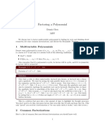 Factoring A Polynomial