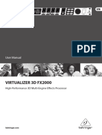 Virtualizer 3D Fx2000: User Manual