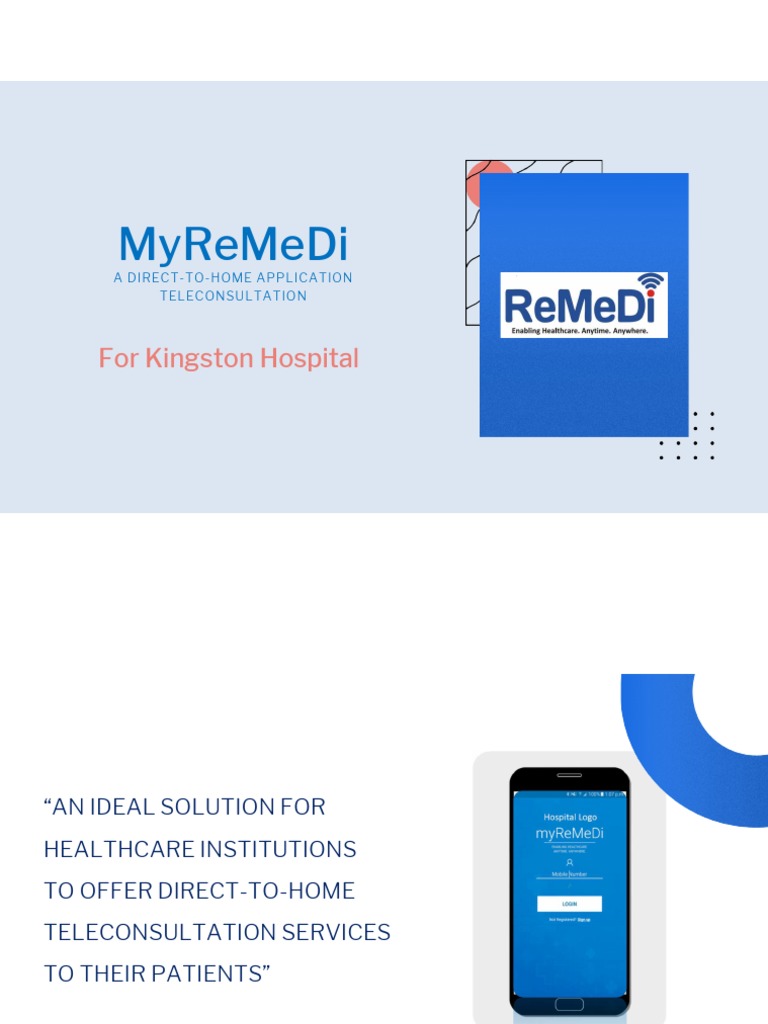 MyReMeDi Presentation - For Hospitals - Ver 4.0 | PDF | Physician ...