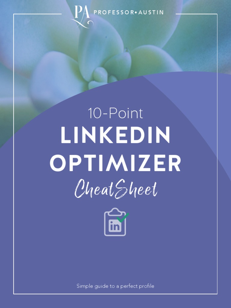LinkedIn Profile Optimization Guide | PDF | Linked In | Résumé