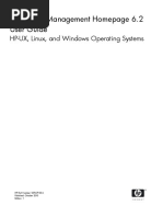 HP System Management Homepage 6.2 User Guide: HP-UX, Linux, and Windows Operating Systems