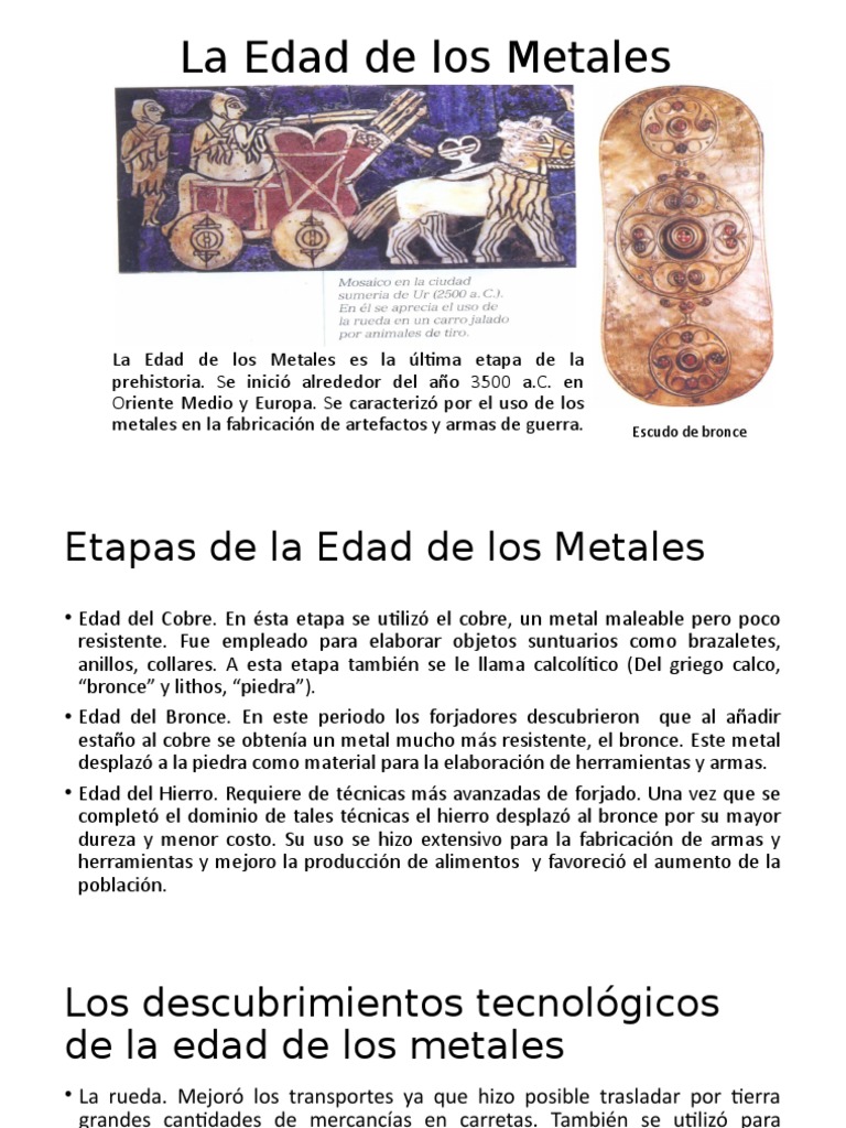 Características de la Edad de los Metales | PDF | Bronce | Rieles