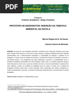 PROTÓTIPO DE BIODIGESTOR INSERÇÃO DA TEMÁTICA AMBIENTAL NA ESCOLa