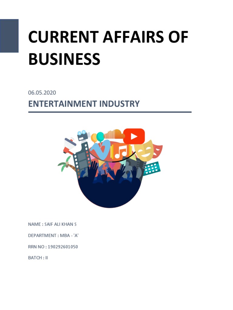 Entertainment Industry Report Pdf Pdf Business Media