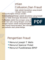 Pengertian Error, Collusion, Dan Fraud