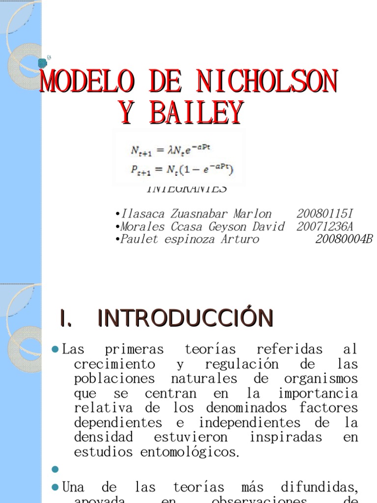 Modelo de Nicholson-Bailey en Ecología | PDF | Dinámica (Mecánica ...