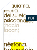 Psiquiatría, Teoría Del Sujeto, Psicoanálisis (Néstor A. Braunstein) PDF