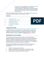 Indices de Calidad Del Suelo