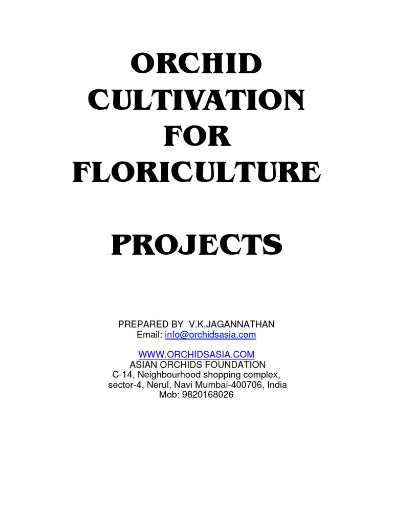Orchid Cultivation in India: Opportunities | PDF | Fertilizer | Nutrients