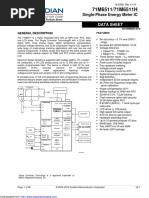 Single-Phase Energy Meter IC: Data Sheet