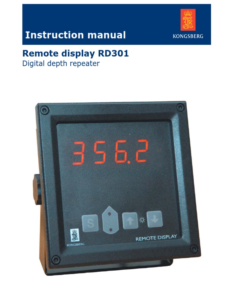 Instruction Manual: Remote Display RD301 | PDF | Equipment | Electronics