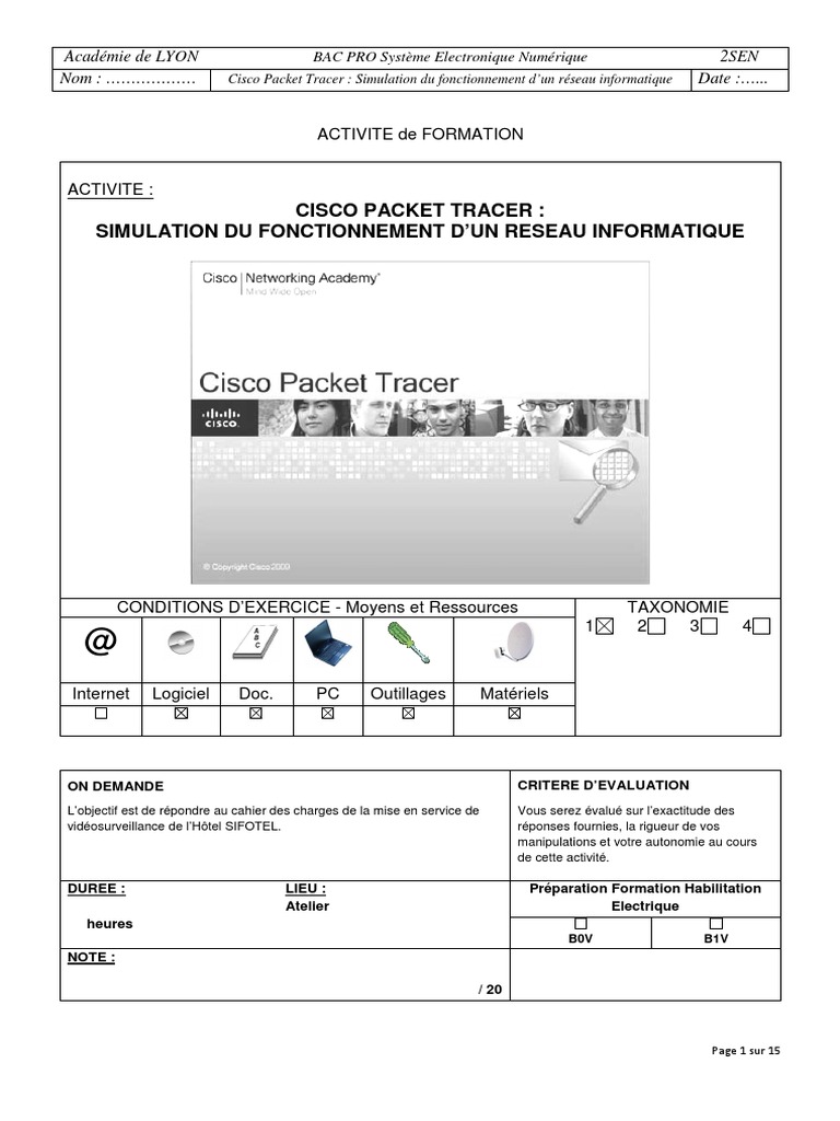 Simulation Réseau avec Cisco Packet Tracer | PDF | Adresse IP | Routage