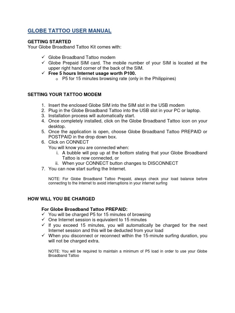 globe broadband balance