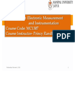 Course Name: Electronic Measurement and Instrumentation Course Code: MC1307 Course Instructor-Princy Randhawa