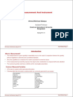 Measurement and Instrument: Ahmed Mortuza Saleque