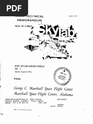 Msfc Skylab Airlock Module Volume 1 Space Based Economy Economics