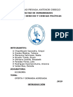 Informe Sobre Oferta y Demanda Agregada