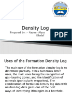 Density Log: Prepared By:-Nazeer Alyas Khalaf