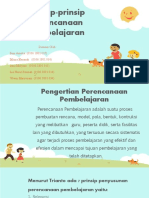 Prinsip-Prinsip Perencanaan Pembelajaran