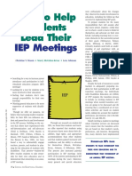 How To Help Students Lead Their: IEP Meetings