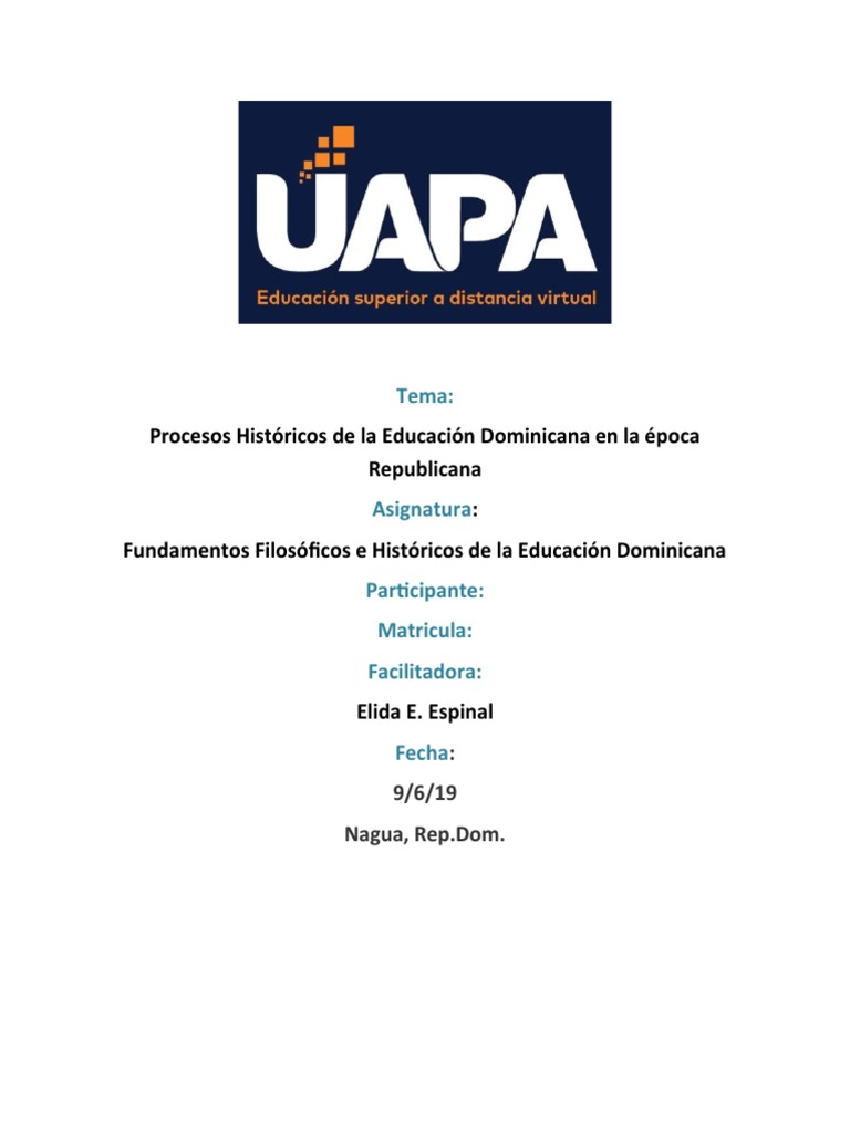 Educación Dominicana en la República | PDF | Ciencias sociales | Historia