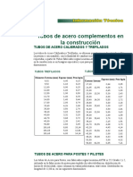 Información Técnica - Tubos de Acero Complementarios en La Construcción