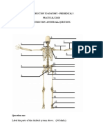 Introduction To Anatomy - Premedical 3 Practical Exam Instruction-Answer All Questions