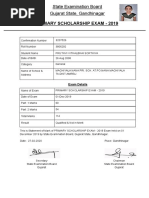 Primary Scholarship Exam - 2019: State Examination Board Gujarat State, Gandhinagar