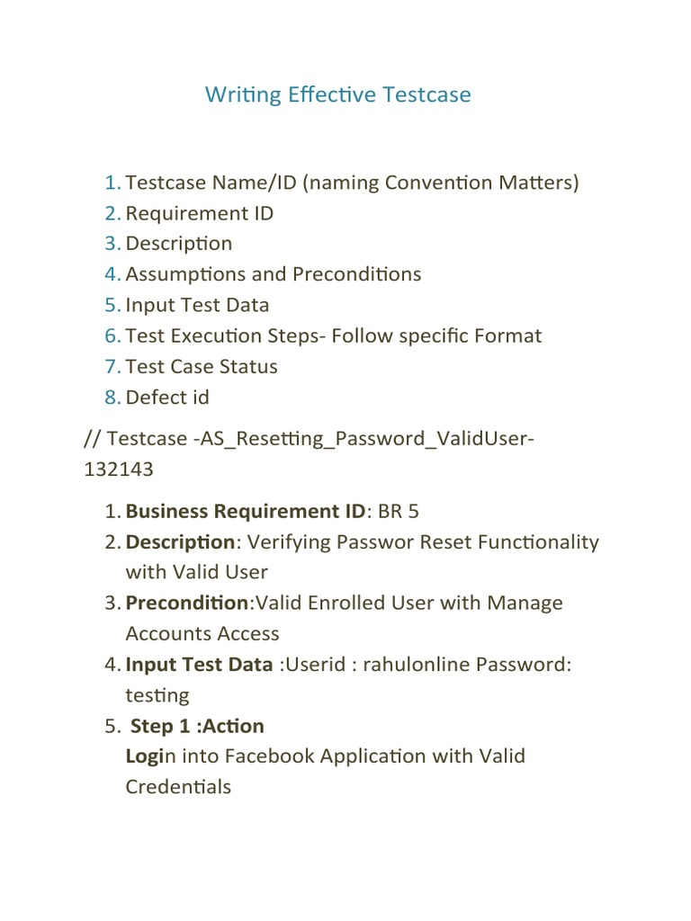 Effective Test Case Writing Guide | PDF | Business
