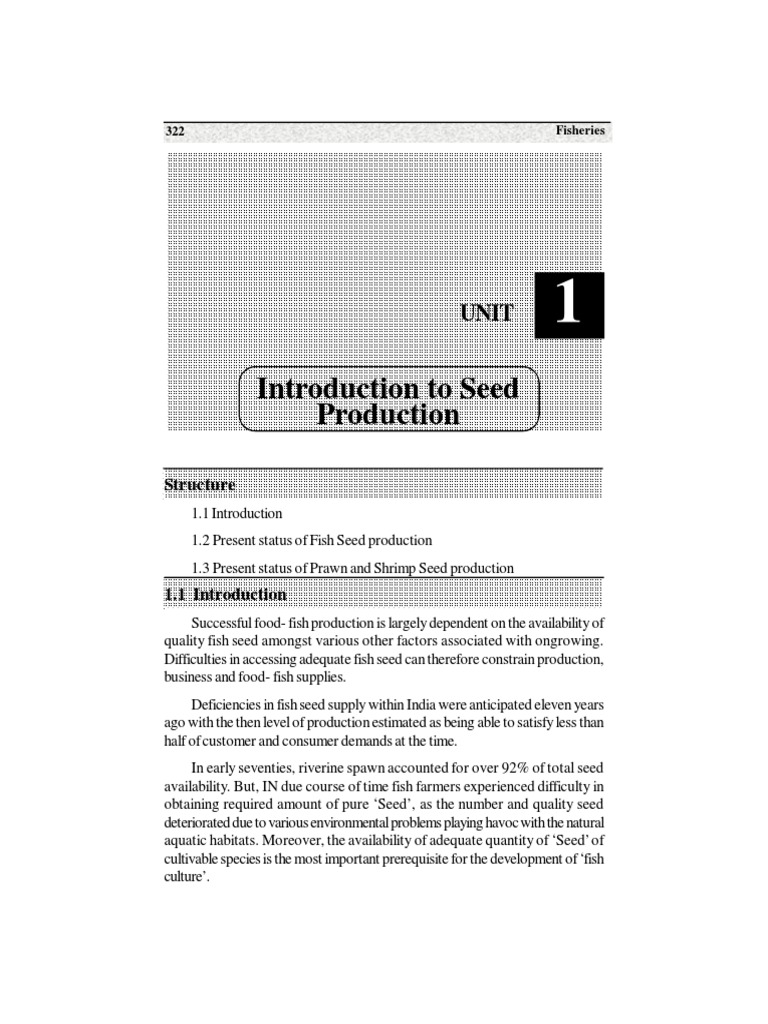 Fish Seed, PDF, Spawn (Biology)