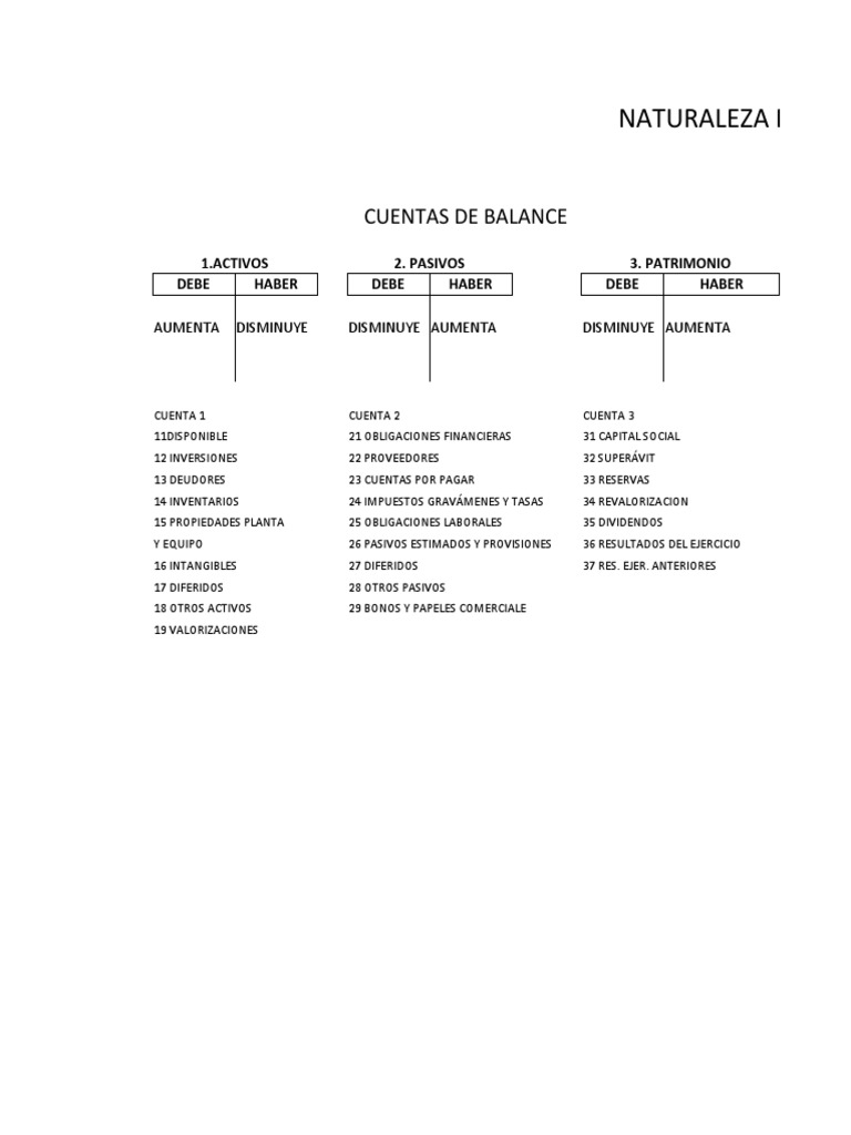Cuentas T en Balance y Resultados | PDF | Estado de resultados ...