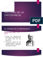 Historia de La Ortodoncia Dra. Ana Victoria Perez Mauricio
