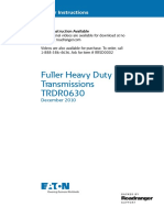 Fuller Heavy Duty Transmissions TRDR0630: Driver Instructions