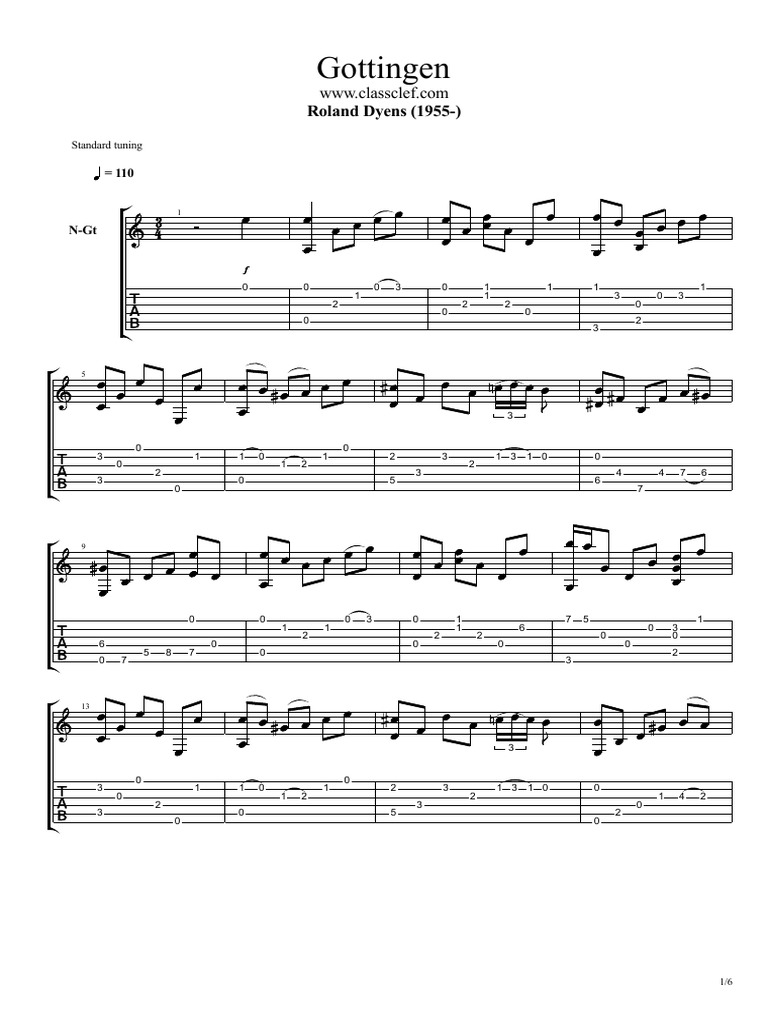 Gottingen by Roland Dyens PDF | PDF