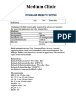 Obstetric Ultrasound Report Format