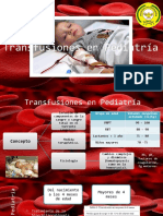 Transfusiones pediatría: cuidados enfermería