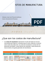 Costos de manufactura: materiales, mano de obra y gastos