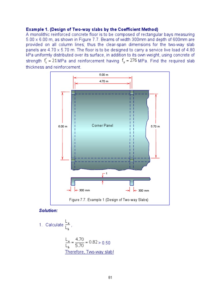 Two-Way Slab Design Example | PDF | Structural Engineering | Concrete
