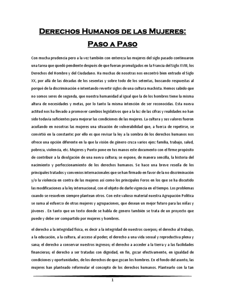 Derechos Humanos de las Mujeres hoy | PDF | La violencia contra las ...