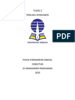 Tugas 3 Tutorial Online Perilaku Konsumen Yosua Pardamean Samuel 530027538