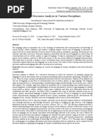 Use of Discourse Analysis in Various Disciplines