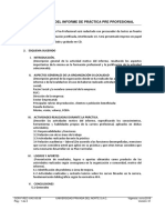 Estructura Informe Final Práctica Pre Profesional PDF