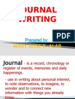 Journal Writing: Mary Rose E. Alar